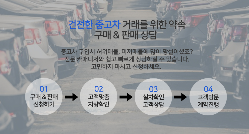 건전한 중고차 거래를 위한 약속